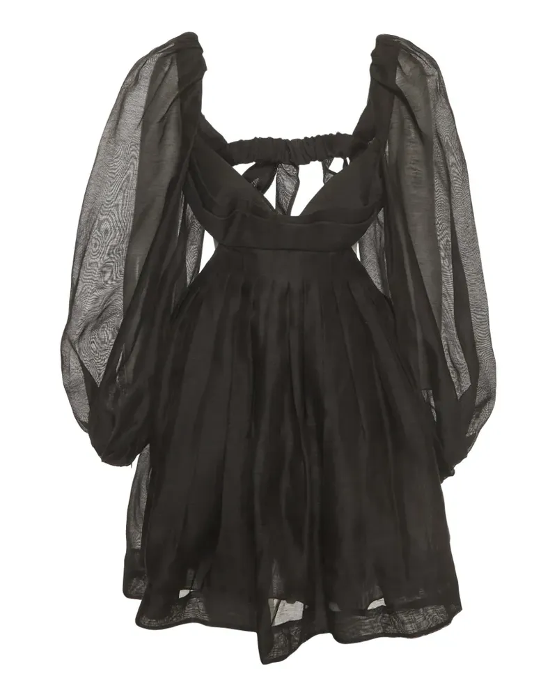 Zimmermann Harmony Kleid mit Ballonärmeln - Schwarz Schwarz