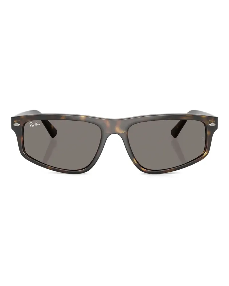 Ray Ban Sonnenbrille mit eckigem Gestell - Braun Braun