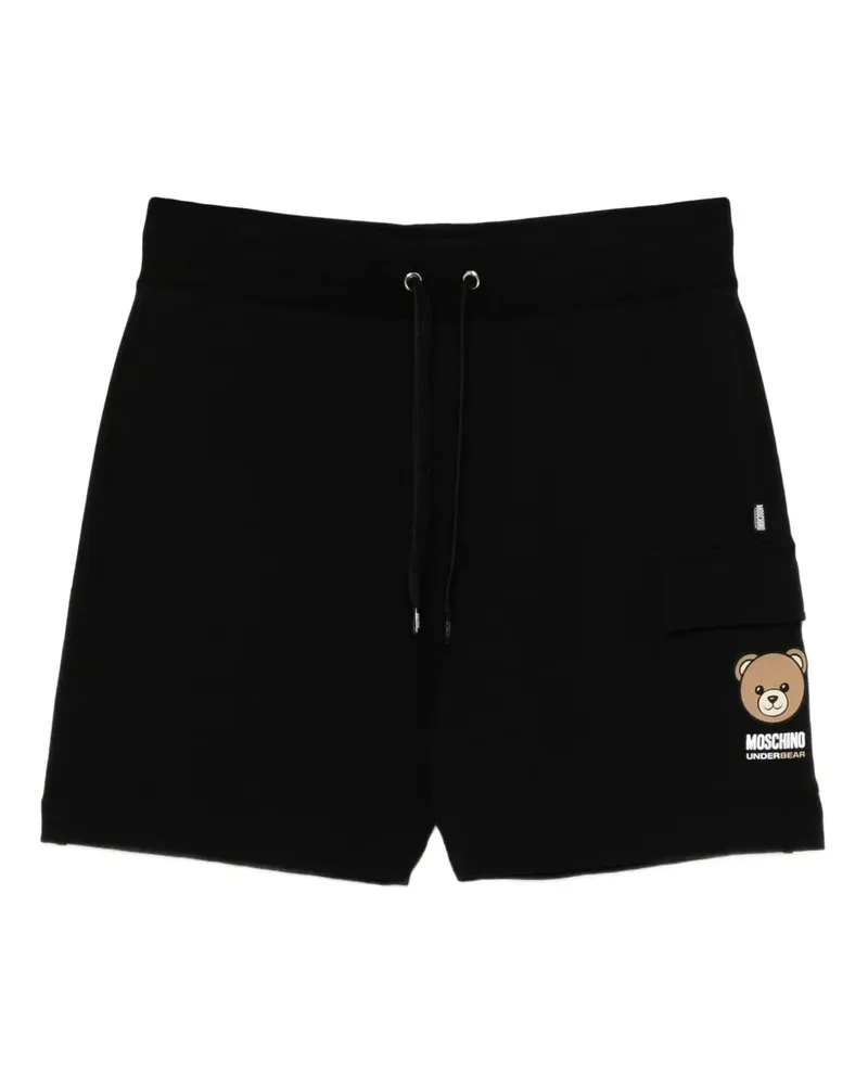 Moschino Shorts mit Teddy-Print - Schwarz Schwarz