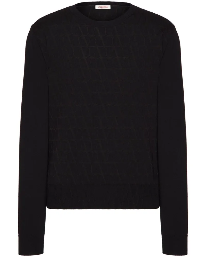 Valentino Garavani Pullover mit Toile Iconographe-Muster - Schwarz Schwarz