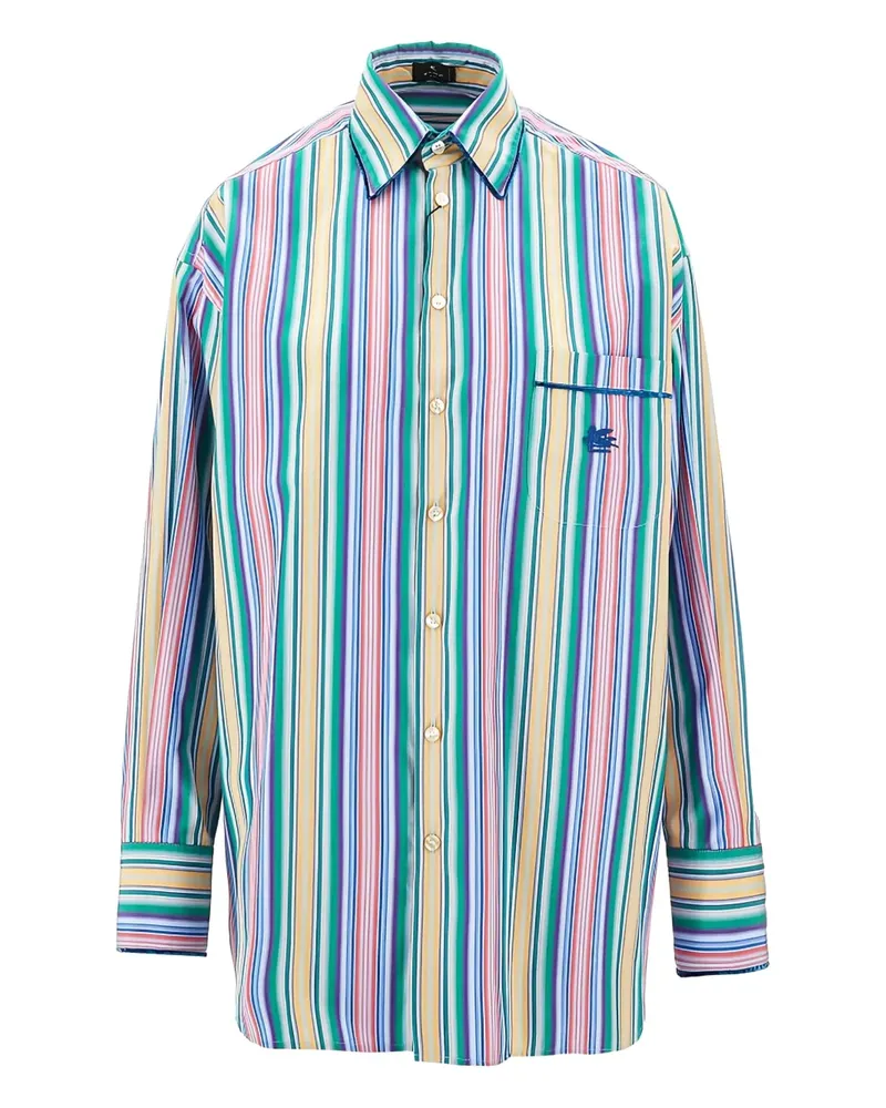 Etro Gestreiftes Hemd - Blau Blau