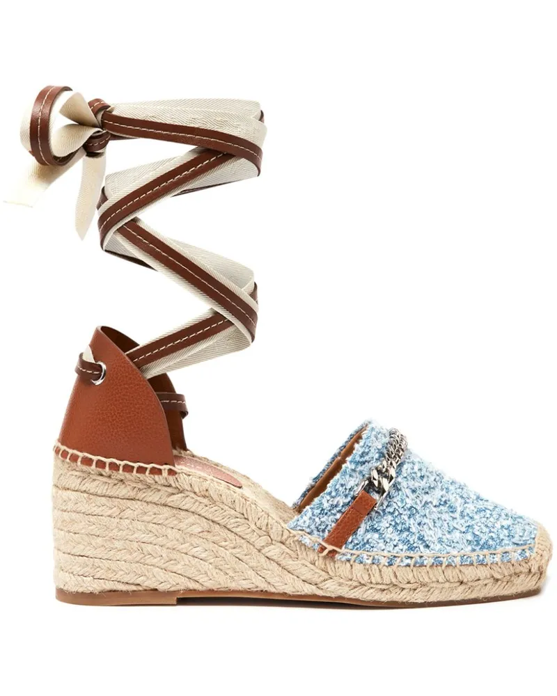 Stella McCartney Gaia Boucle-Espadrilles aus Denim - Blau Blau