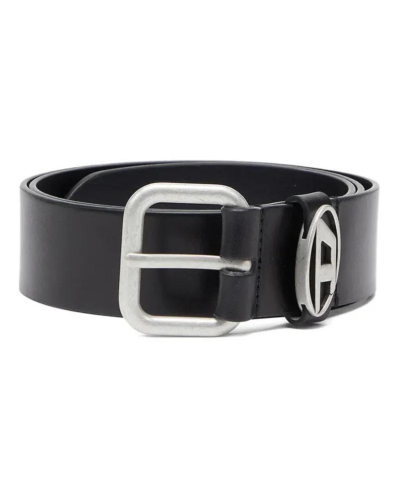Diesel logo detail belt - Schwarz Schwarz