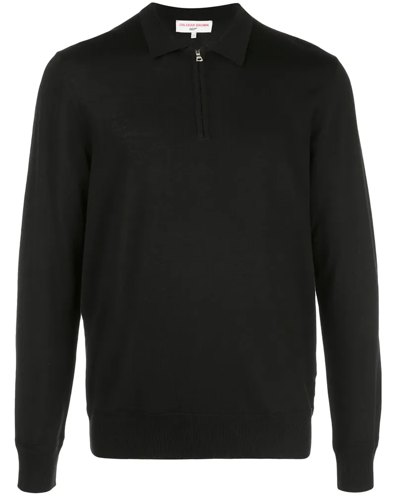 Orlebar Brown x 007 'Moonraker' Poloshirt - Schwarz Schwarz