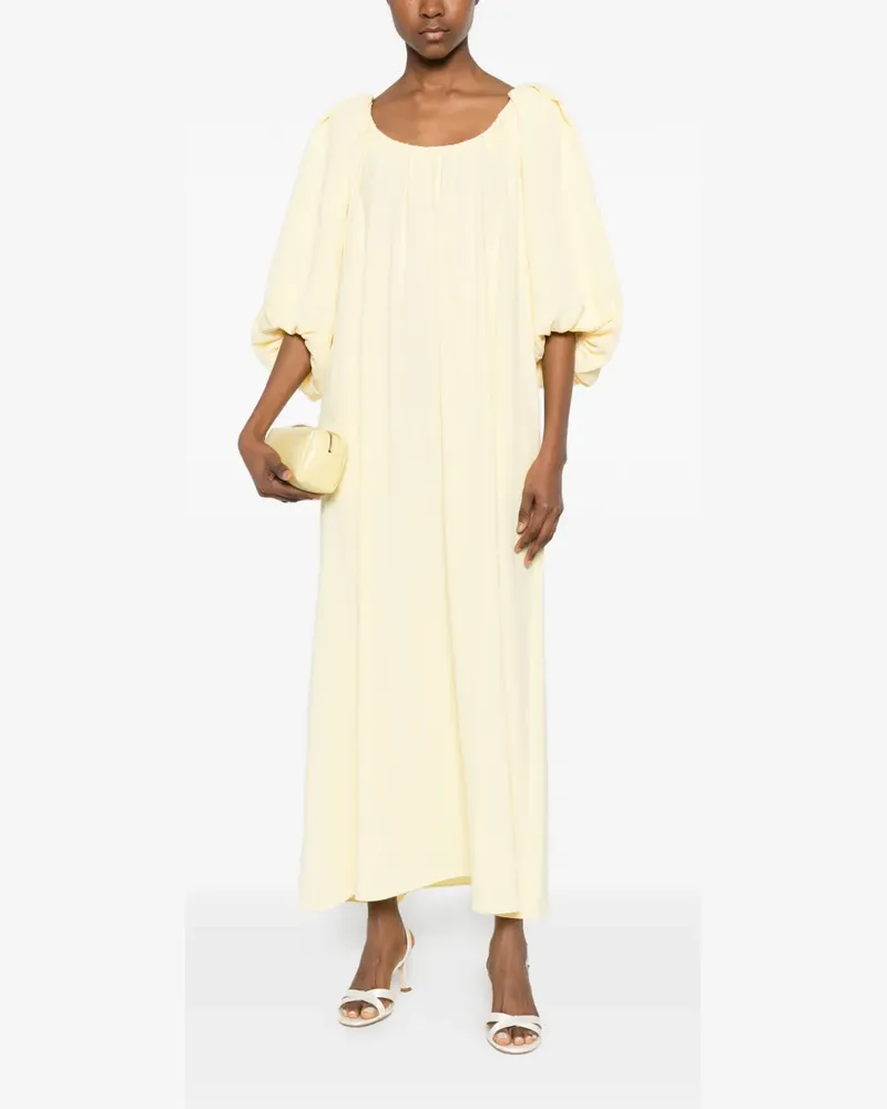 Stine Goya gathered puff-sleeve maxi dress - Gelb Gelb