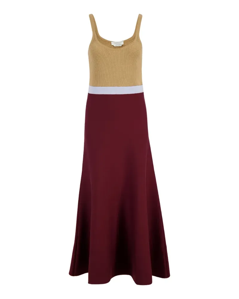 Gabriela Hearst Flaminius ribbed-knit sleeveless midi dress - Rot Rot