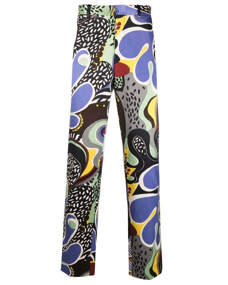 Moschino Hose mit grafischem Print - Blau Blau