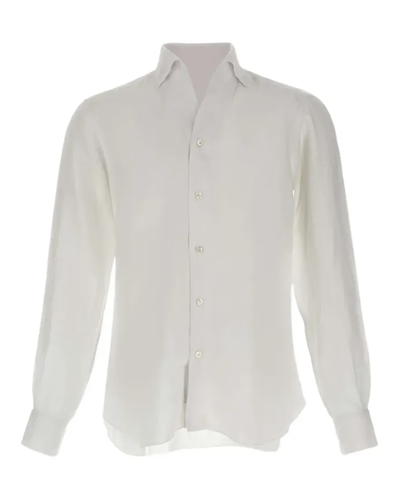 BARBA button-down linen shirt - Weiß Weiß