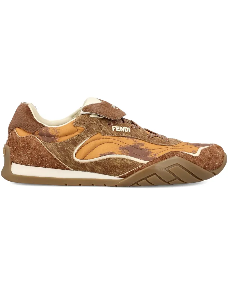 Fendi Wave Pulse lace-up sneakers - Braun Braun