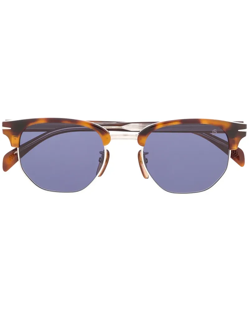 EYEWEAR by DAVID BECKHAM Geometrische Sonnenbrille in Schildpattoptik - Braun Braun