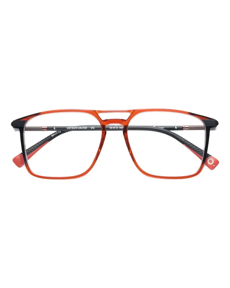 Etnia Barcelona Meteor Crater Brille mit eckigem Gestell - Orange Orange
