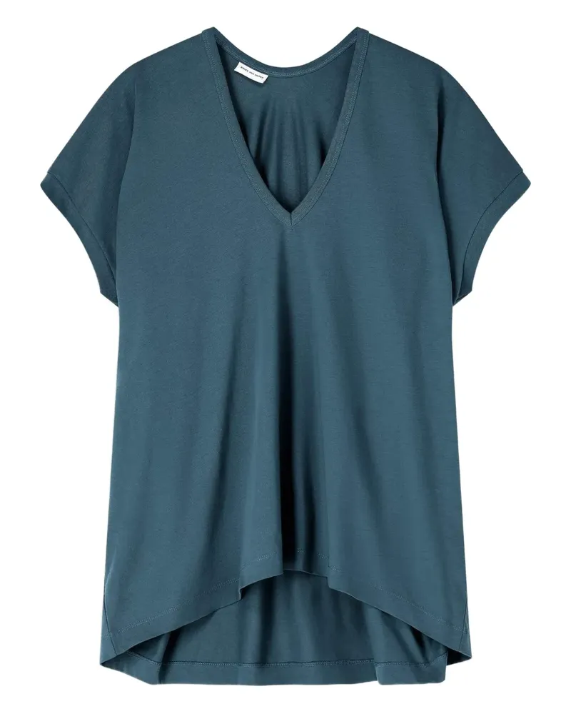 Dries van Noten T-Shirt mit V-Ausschnitt - Blau Blau