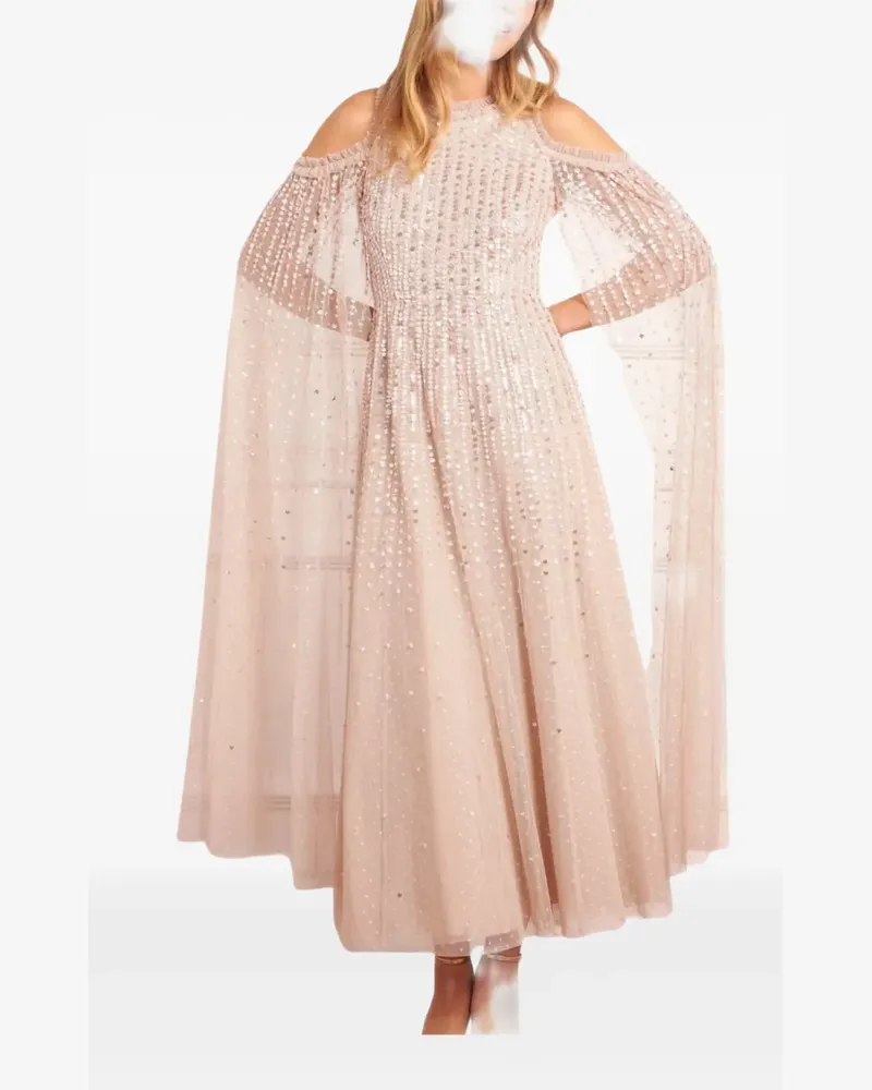 Needle & Thread MOONLIGHT sequin-embellishment midi dress - Nude Nude