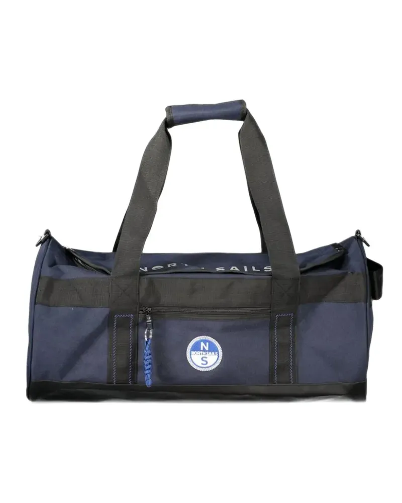 North Sails Schultertasche mit Logo-Patch - Blau Blau