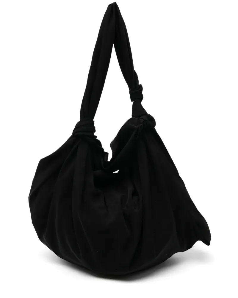 Yohji Yamamoto Schultertasche mit Henkel - Schwarz Schwarz