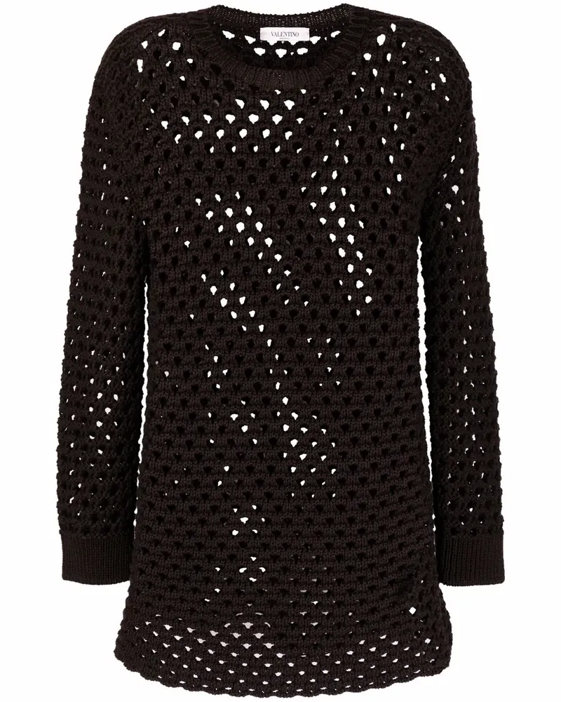 Valentino Garavani Pullover mit Lochstrickmuster - Braun Braun
