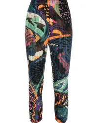 Issey Miyake Hose mit grafischem Print Schwarz