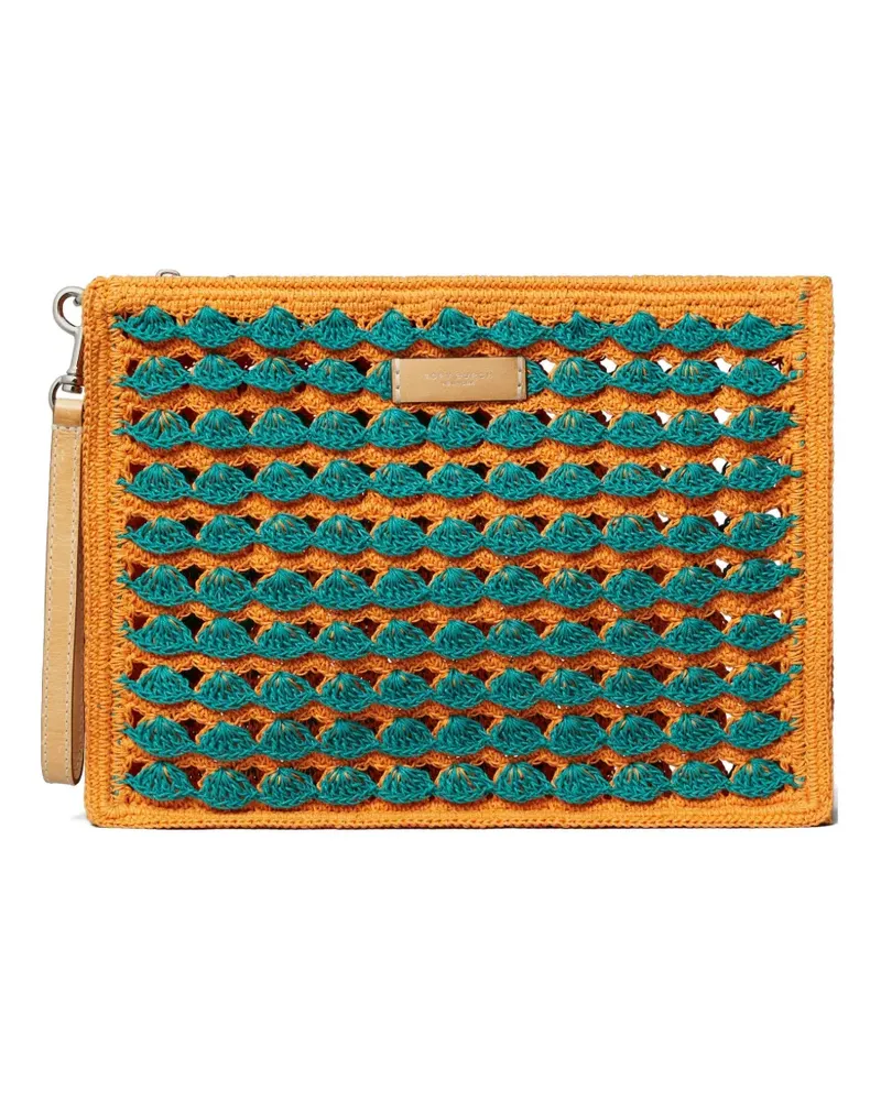 Tory Burch hand-crocheted pouch - Orange Orange