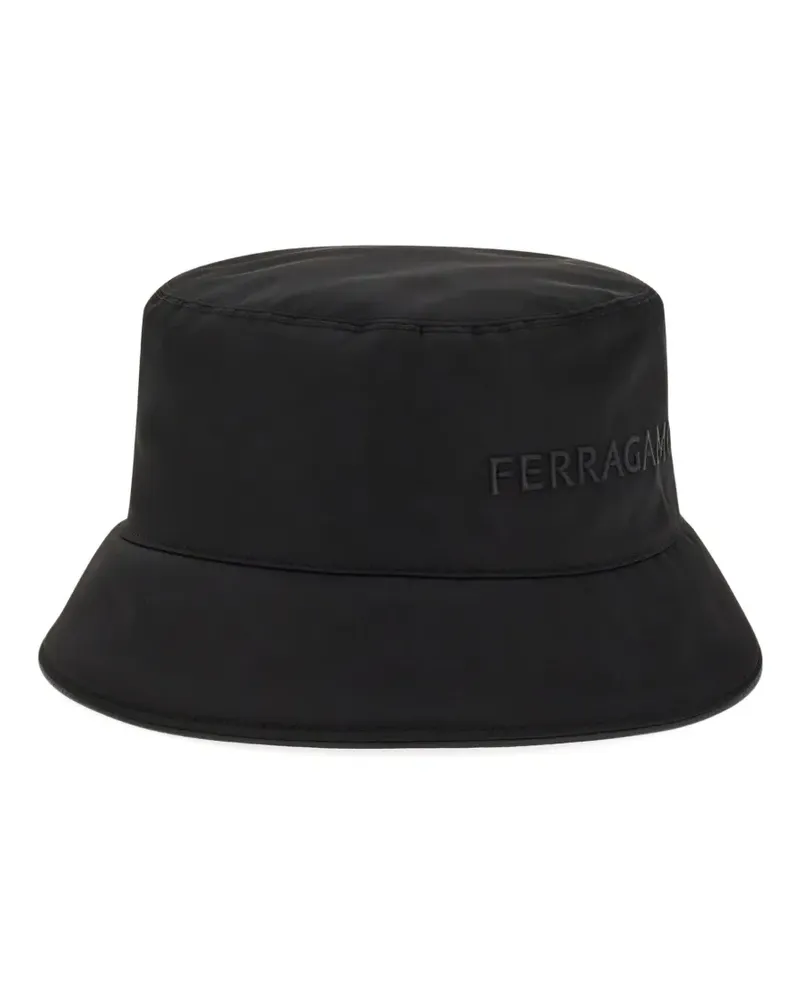 Ferragamo Fischerhut mit Logo-Stickerei - Schwarz Schwarz