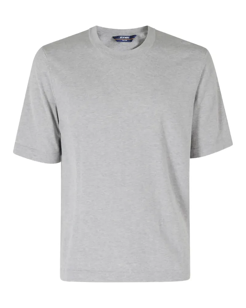 K-Way Combe marl-effect crew-neck T-shirt - Grau Grau