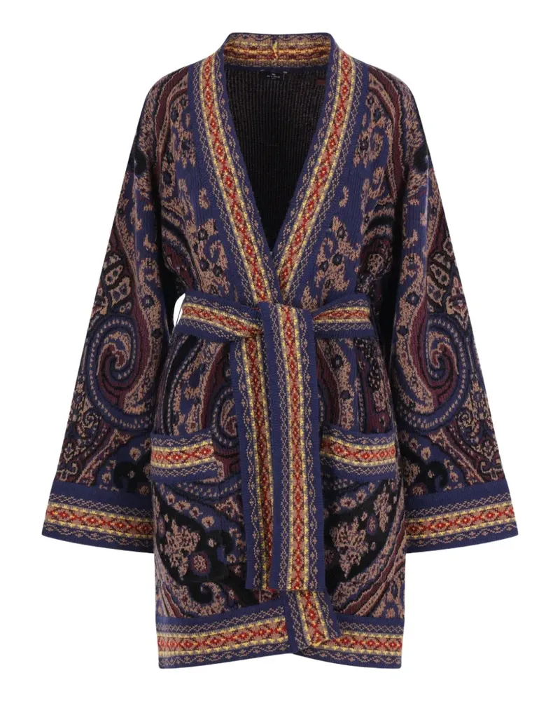 Etro Jacke mit Paisleymuster - Blau Blau