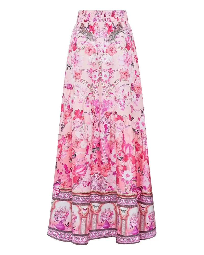 Camilla floral-print tiered skirt - Rosa Rosa