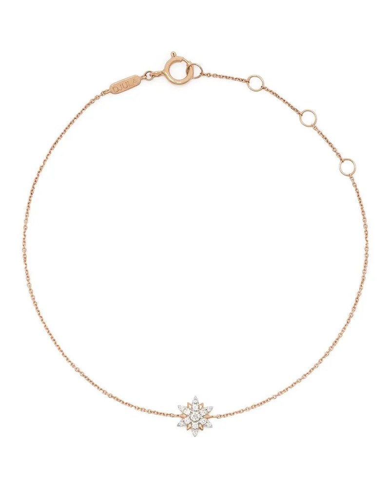 DJULA 18kt Rotgoldarmband mit Diamantanhänger - Rosa Rosa