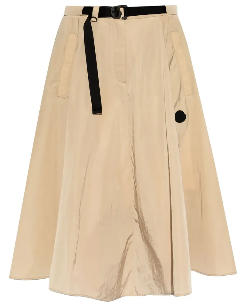 Moncler Midirock mit Gürtel - Nude Nude