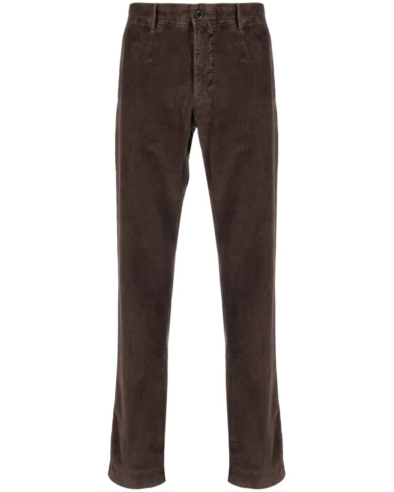 Incotex Tapered-Hose aus Cord - Braun Braun