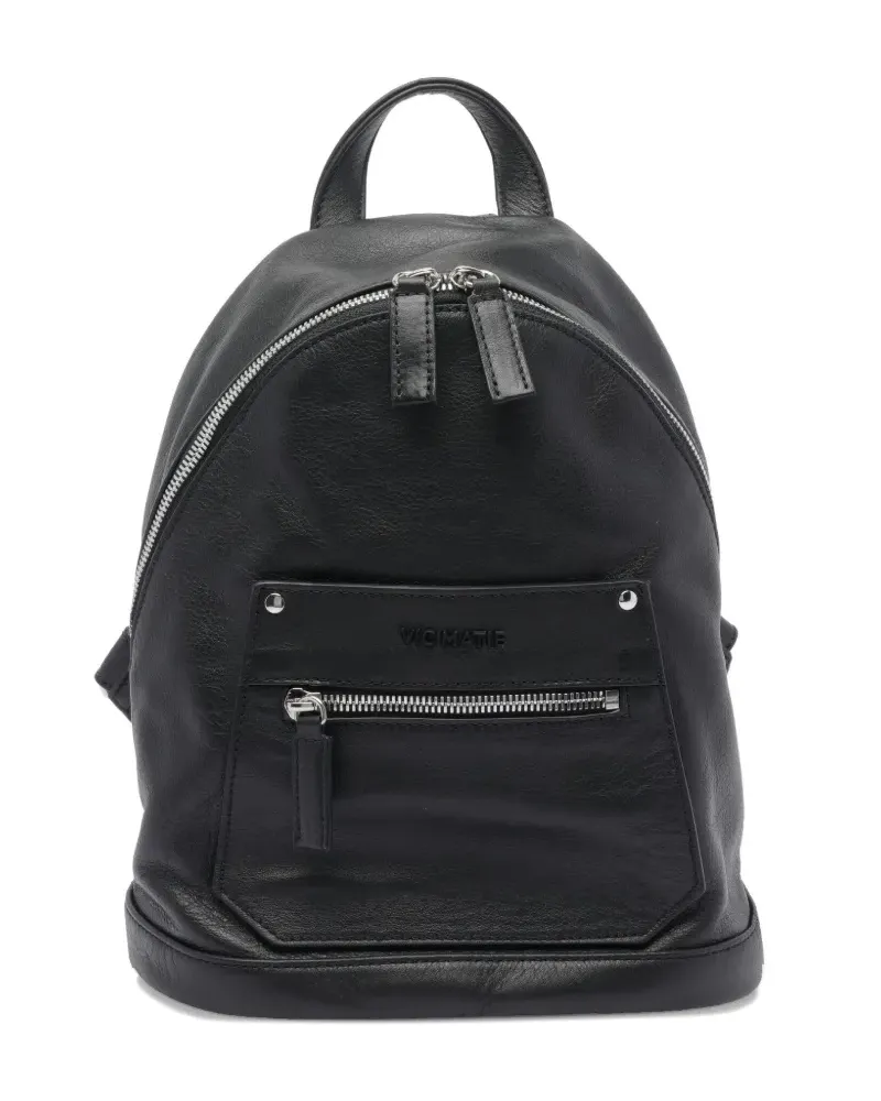 Vic Matié Rucksack aus Leder mit Logo - Schwarz Schwarz