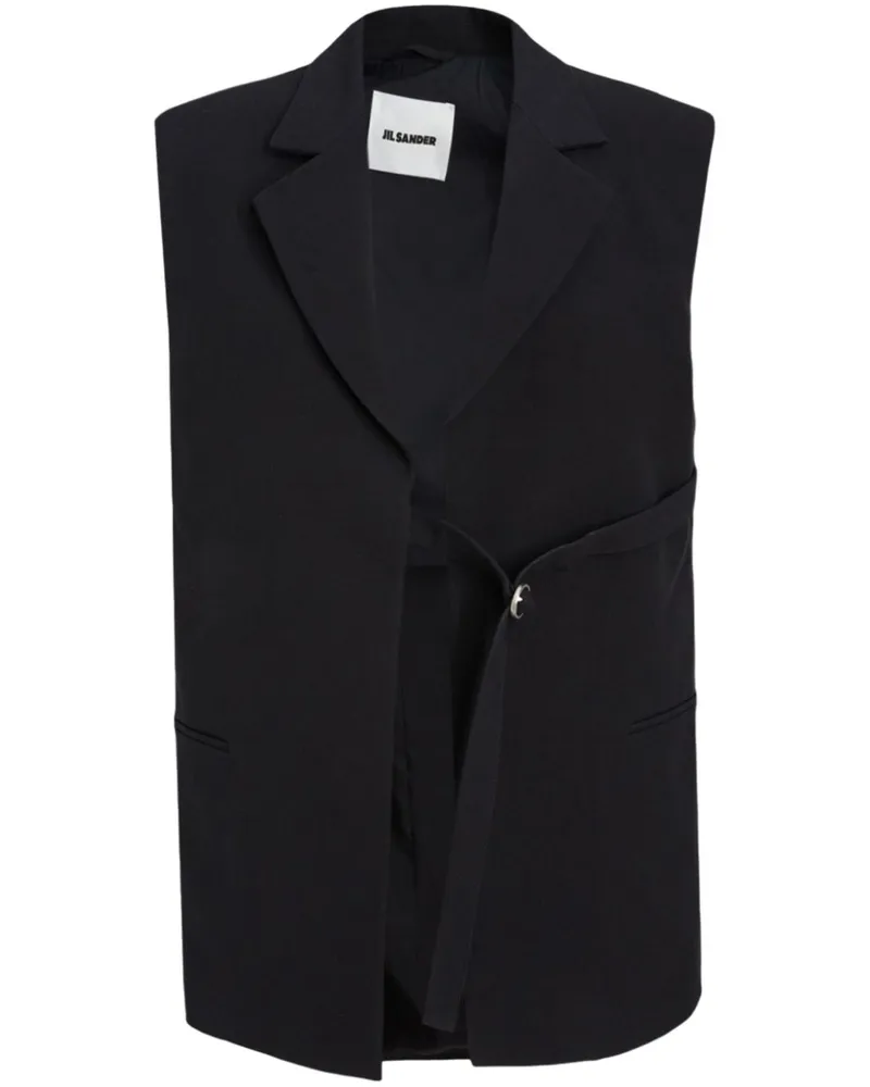 Jil Sander Top mit Gürtel - Schwarz Schwarz