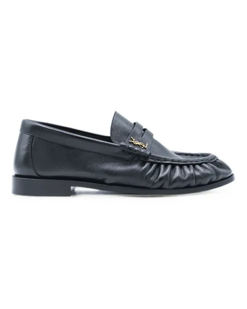Saint Laurent Le Loafer ruched loafers - Schwarz Schwarz