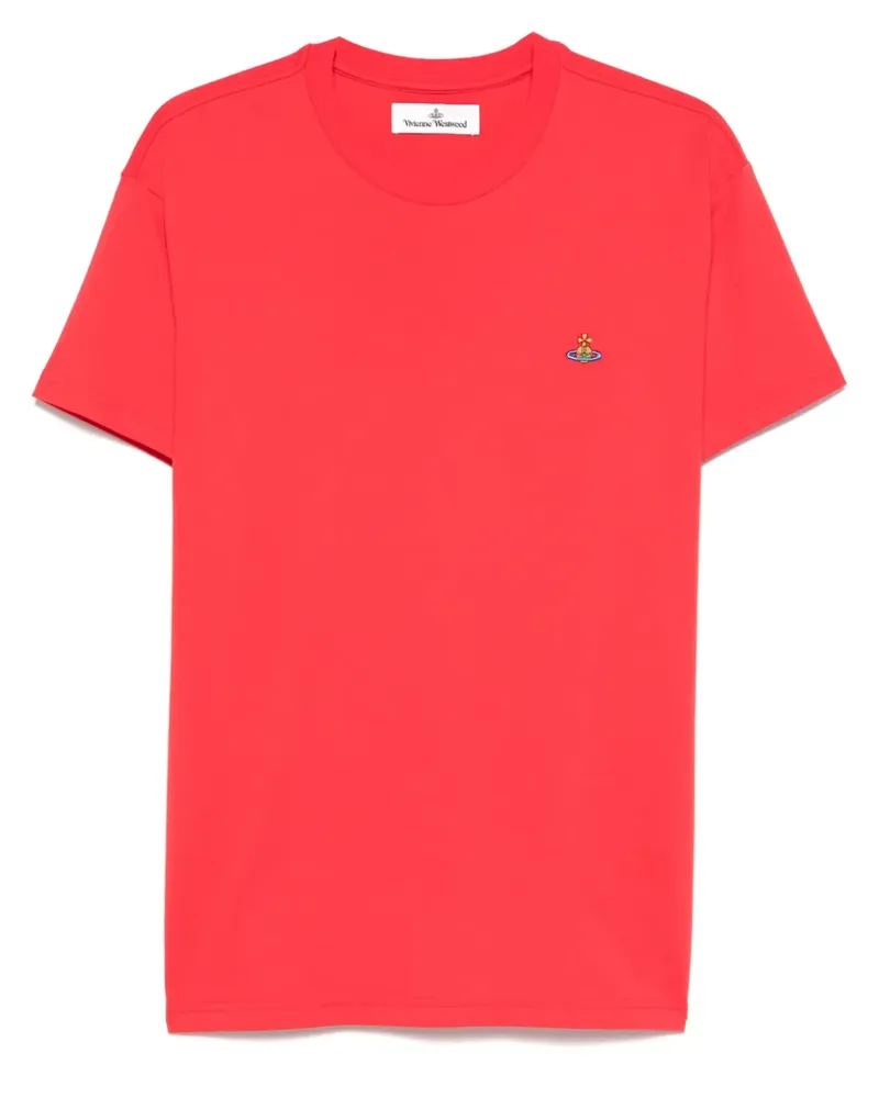 Vivienne Westwood T-Shirt mit Orb-Stickerei - Rot Rot