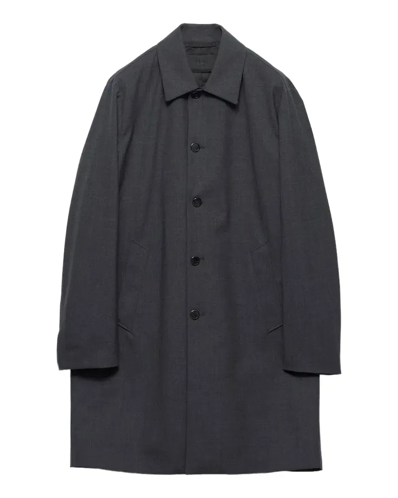 Prada Einreihiger Mantel - Grau Grau