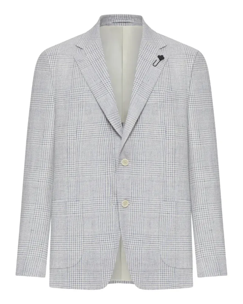 LARDINI plaid-check blazer - Blau Blau