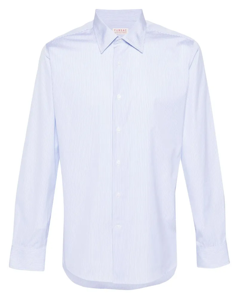 FURSAC Gestreiftes Hemd aus Popeline - Blau Blau