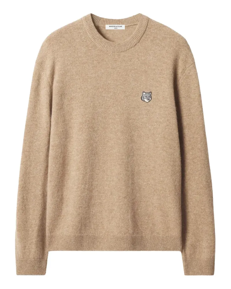 Kitsuné fox-patch sweater - Nude Nude