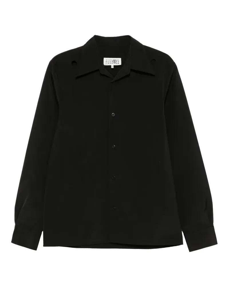 Maison Margiela cut-out detail long-sleeve shirt - Schwarz Schwarz