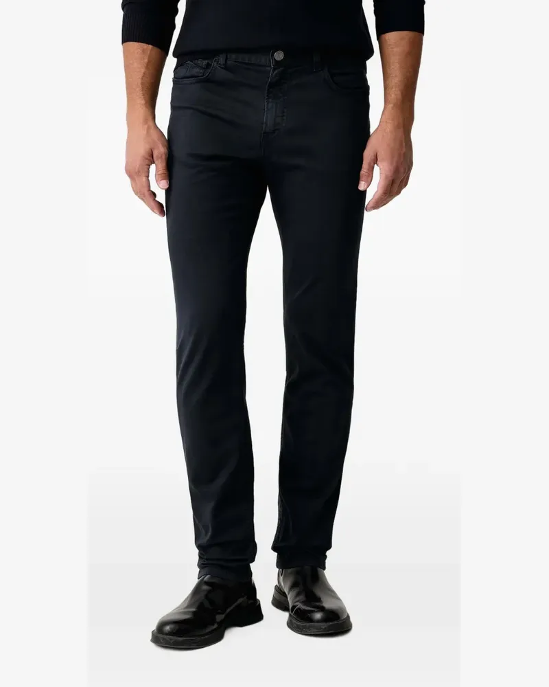 Trussardi Straight-Leg-Jeans mit Logo-Patch - Blau Blau