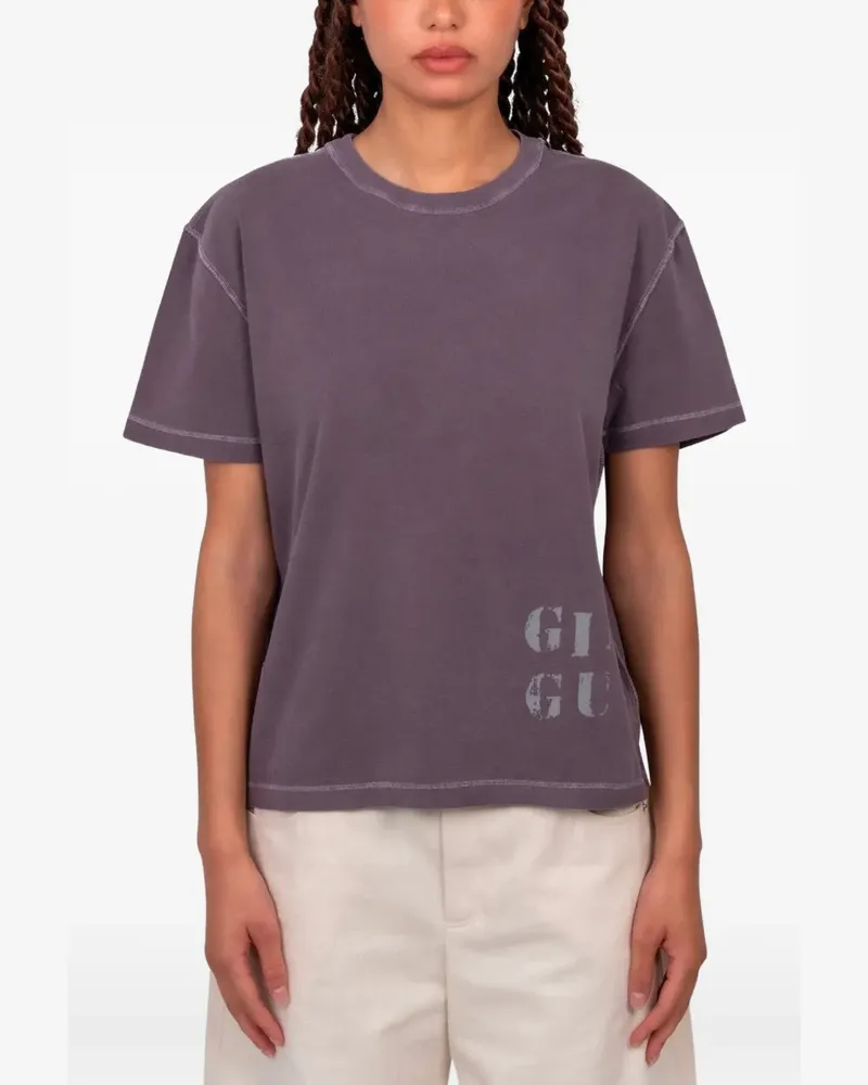 GIMAGUAS T-Shirt mit Logo-Print - Braun Braun
