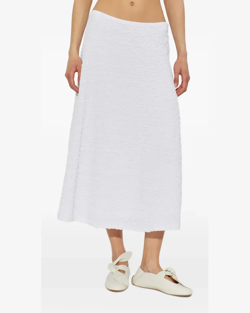 Samsøe & Samsøe Sadaidy textured midi skirt - Weiß Weiß