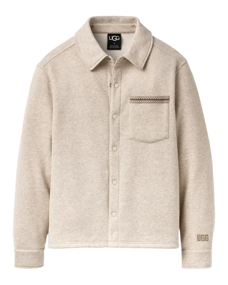 UGG Tasman braid-trim shirt jacket - Nude Nude