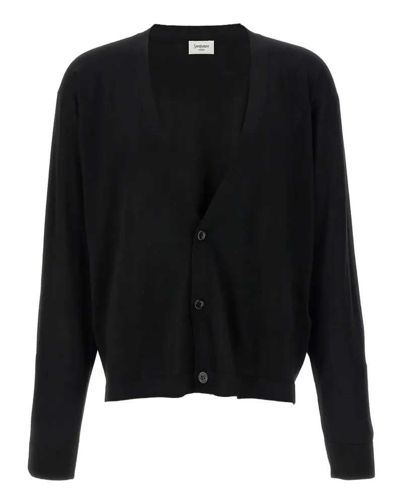 Saint Laurent Klassischer Cardigan - Schwarz Schwarz