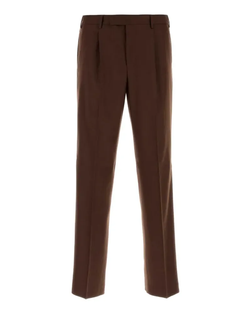 PT TORINO Hose mit Bundfalten - Braun Braun