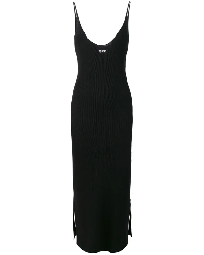 OFF-WHITE Geripptes Kleid - Schwarz Schwarz