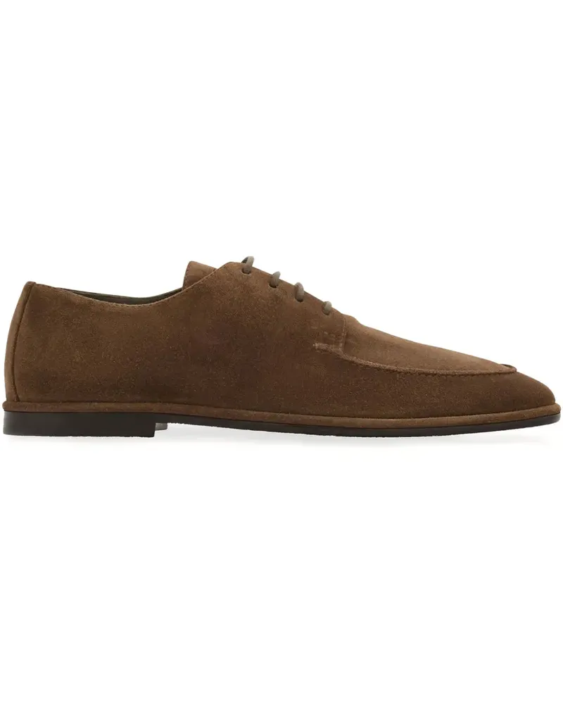 Ferragamo Derby-Schuhe aus Wildleder - Braun Braun