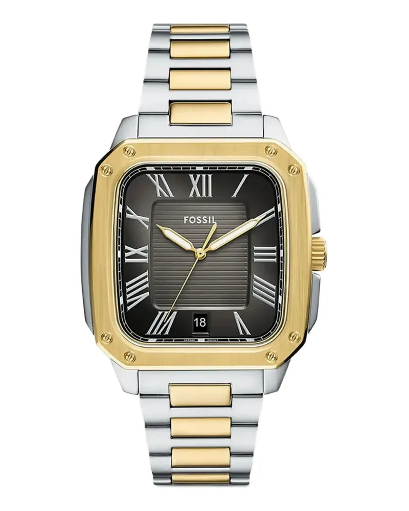 Fossil Crosby square-frame 42mm watch - Schwarz Schwarz