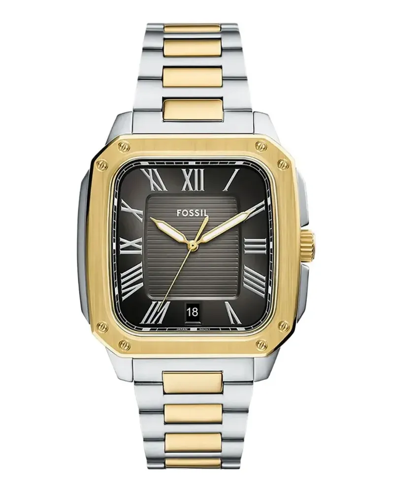 Fossil Crosby square-frame 42mm watch - Schwarz Schwarz