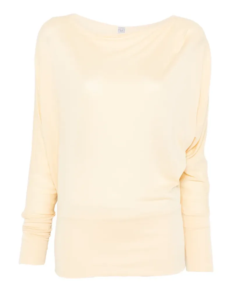 Totême boat-neck jersey sweater - Gelb Gelb