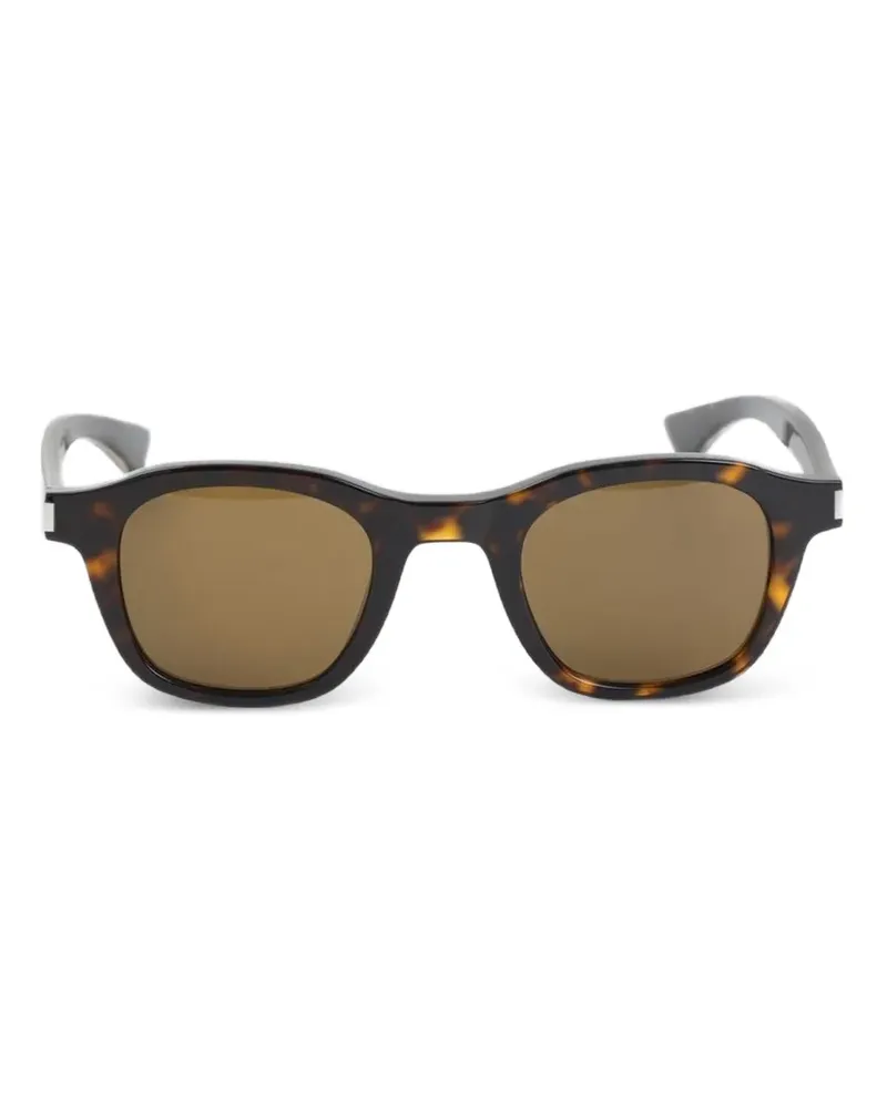 Saint Laurent Eckige Sonnenbrille in Schildpattoptik - Braun Braun